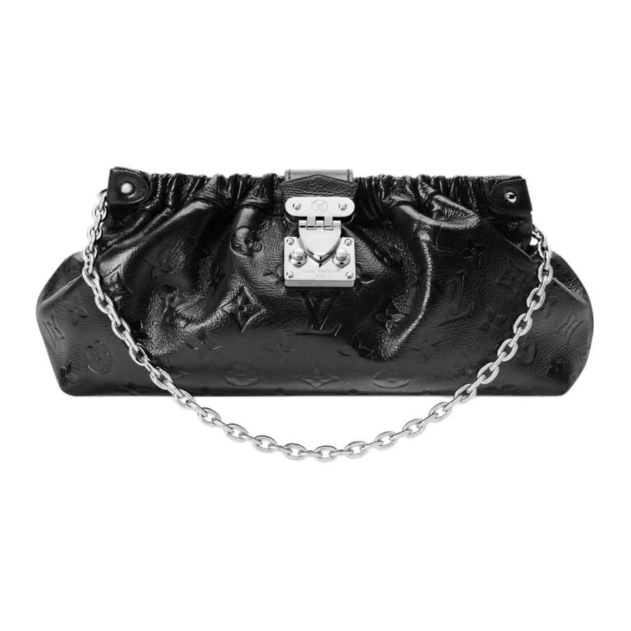 LOUIS VUITTON Cow Leather Handbag, Shoulder Bag Small Women's Black