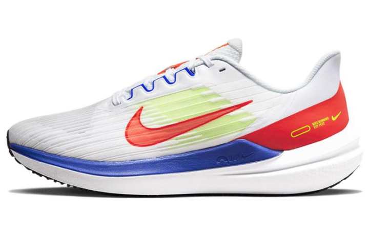 Nike Nike Winflo 9 Slip Resistant Low top Casual Training Running Shoes Men's White Red Blue