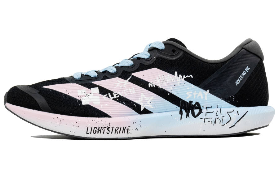 Adidas Adidas Adizero Lightweight Low top Running Shoes Unisex Black White Pink Blue