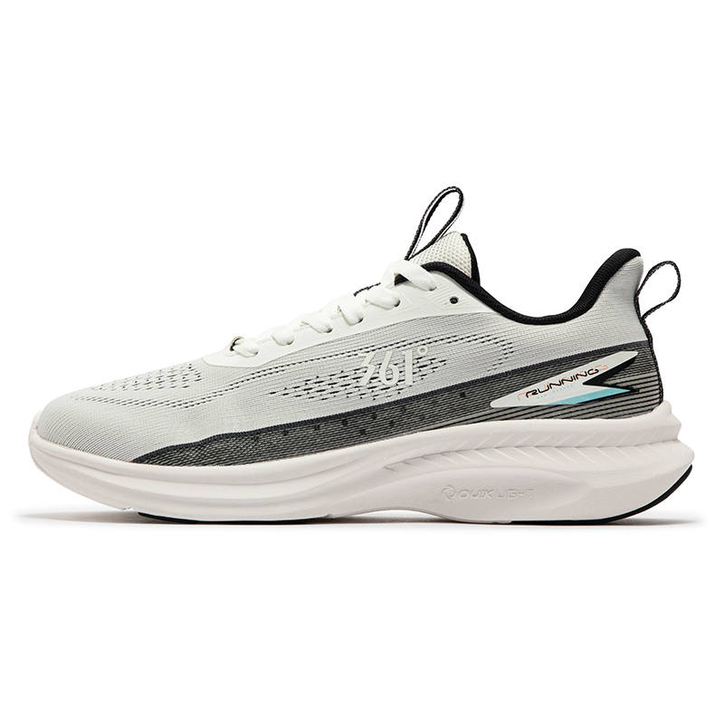 361° Abrasion Resistant Breathable Low top Running Shoes Men's White Black