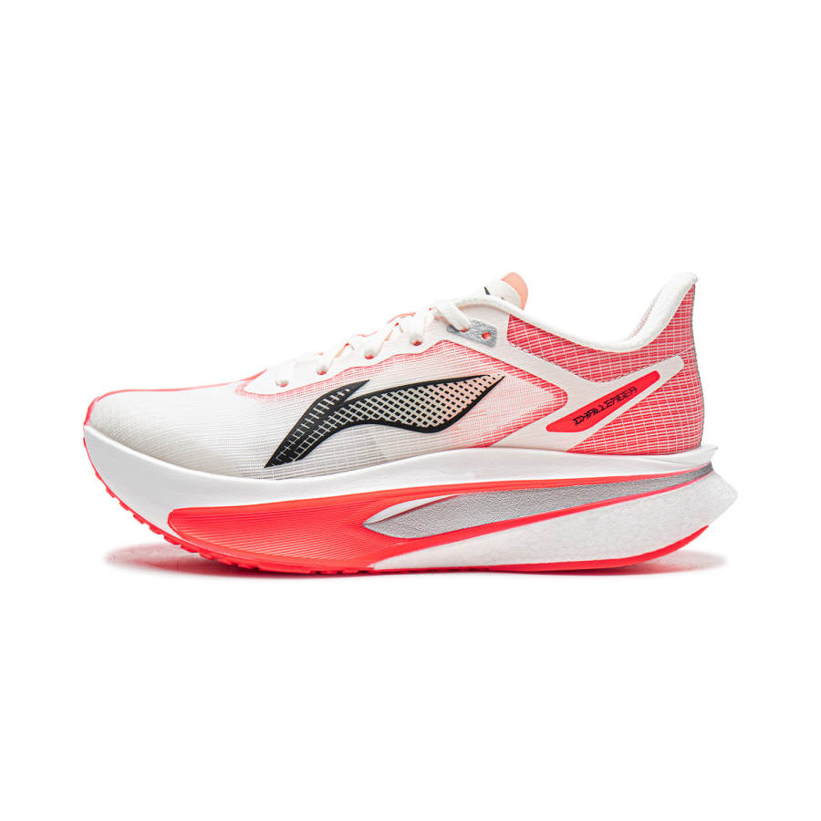 Li-Ning Li Ning Feidian 6 Challenger Breathable Low top Carbon Plate Running Shoes Women's Champagne White