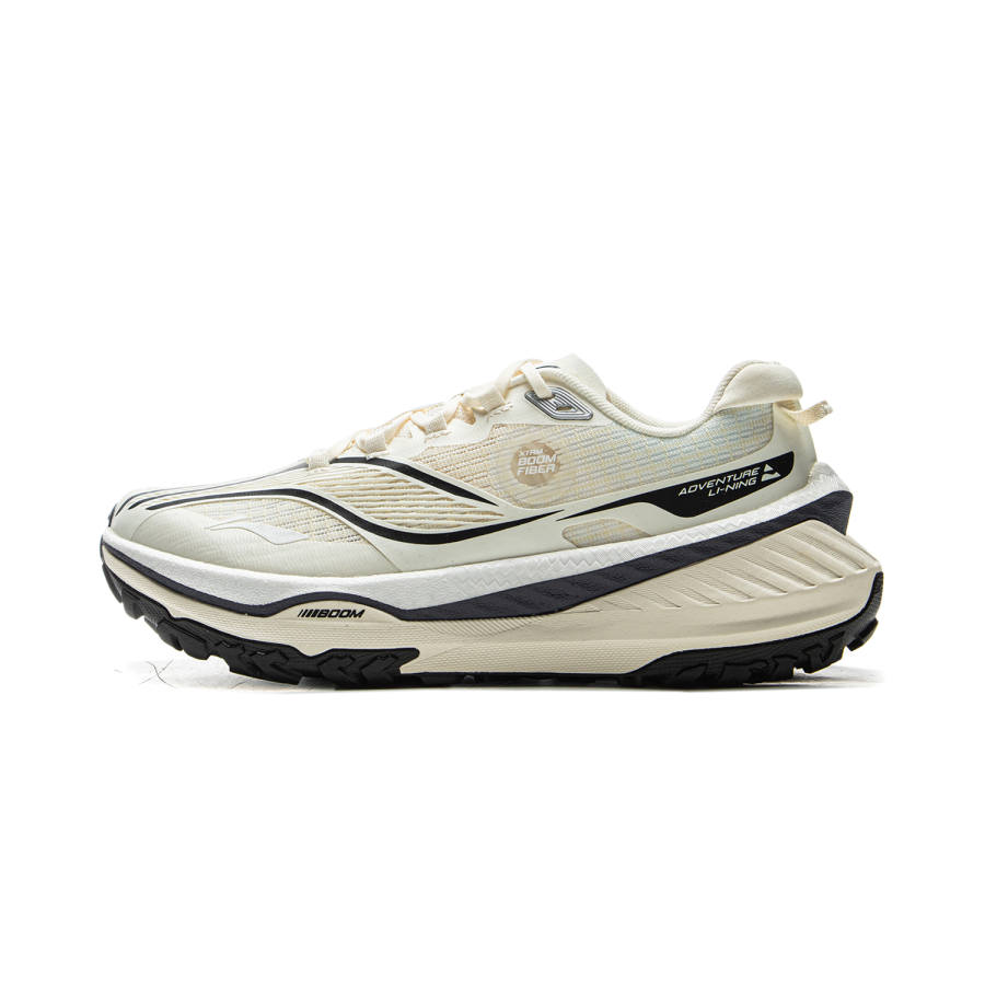 Li-Ning Li Ning De Lu V2 Slip Resistant, Abrasion Resistant, Rebound Low top Trail Running Shoes Women's White Beige