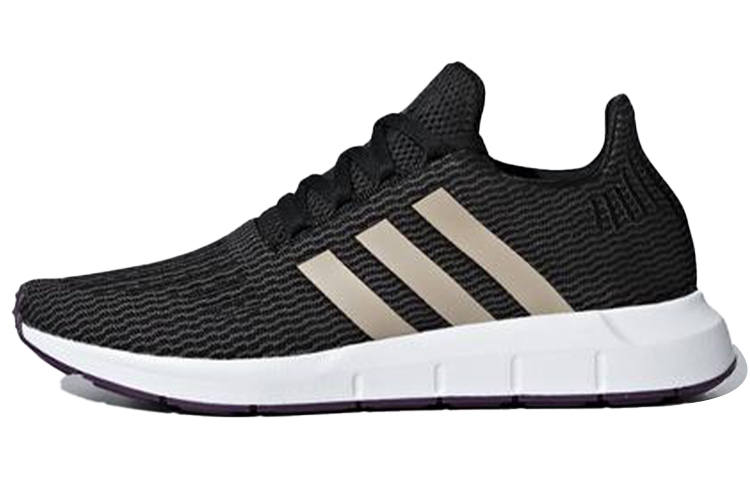 Adidas Originals Swift Run Everyday Fabric Breathable Low top Running Shoes Women's Black Gray