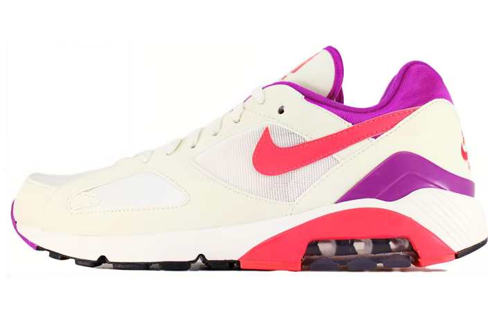 Nike Nike Air Max 180 Cushioning, Wear Resistant Low top Running Shoes Men's White Red