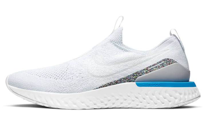 Nike Nike Epic Phantom React Flyknit Sports Shoes White/Blue