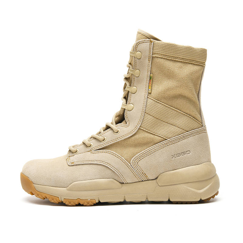 XIANG GUAN Thermal Abrasion Resistant Cushioning Fleece Lined Comfortable Crew Outdoor Boots Unisex Sand