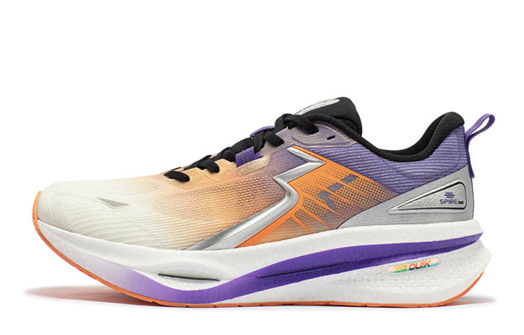 361° Swift Float Fashion Cushioning Slip Resistant Abrasion Resistant Low top Running Shoes Men's White Purple