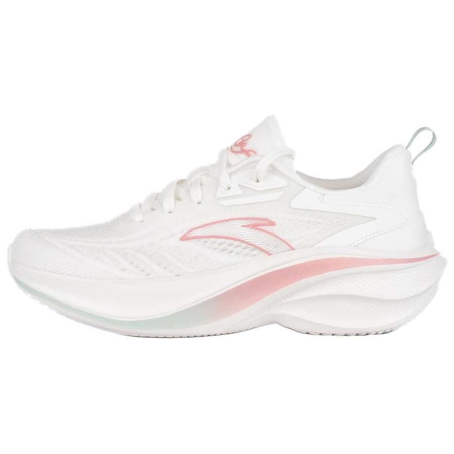 Anta Leaf 1.0 Cushioning Slip Resistant Abrasion Resistant Low top Casual Running Shoes Women's White Pink