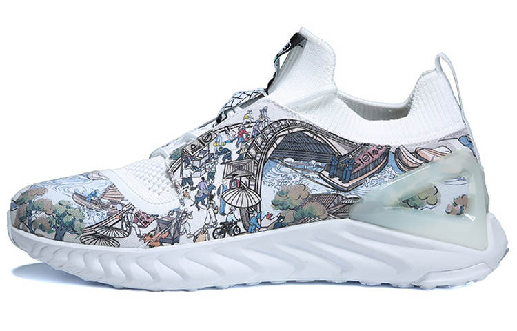 PEAK Abrasion Resistant Breathable Low top Running Shoes Men's White