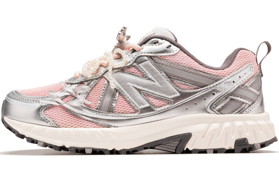 New Balance New Balance NB 410 Cushioning Slip Resistant Abrasion Resistant Low top Casual Running Shoes Unisex Silver Pink