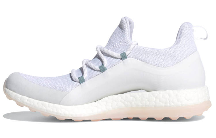Adidas Adidas Pure Boost Cushioning Slip Resistant Low top Running Shoes Women's White Gray Pink
