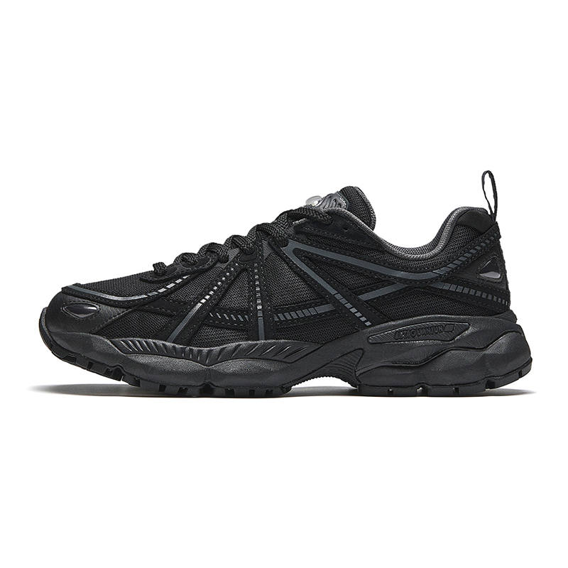 Anta Champion All Weather Collection Height Increasing Low top Chunky Sneakers Men's Black Gray