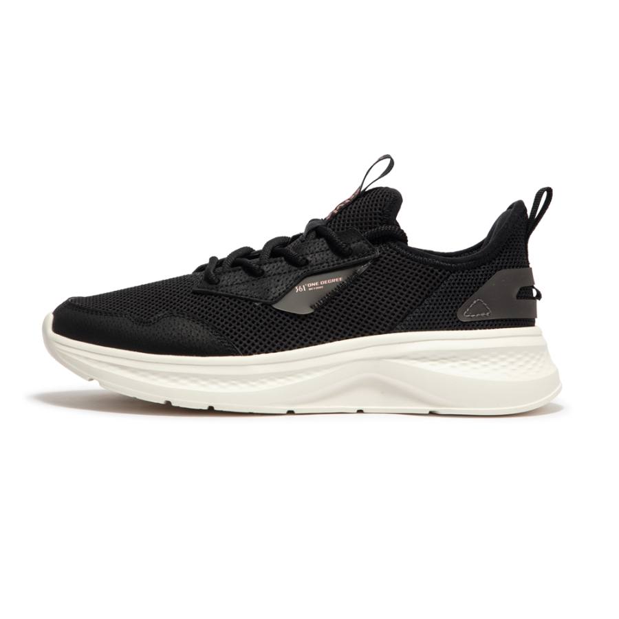 361° Cushioning Breathable Lightweight Low top Casual Sprint City Commuting Running Shoes Women's Obsidian Black