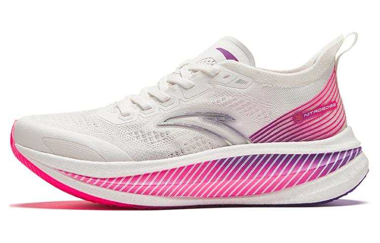 Anta Low top Full Length Carbon Plate Running Shoes Women's White Pink