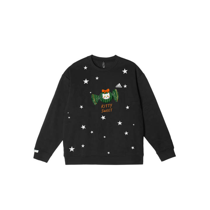 Adidas Adidas LABEL Sweatshirts Unisex Black Crew Neck Thickened