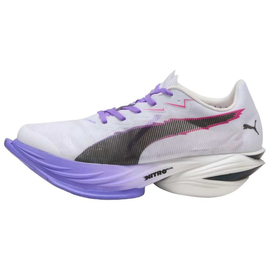 PUMA Breathable Running Shoes Men's White Purple