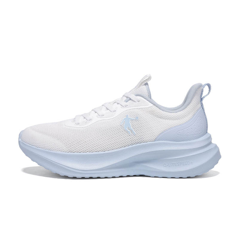 QIAODAN Low top Casual Running Shoes Women's Jordan White Rain Blue