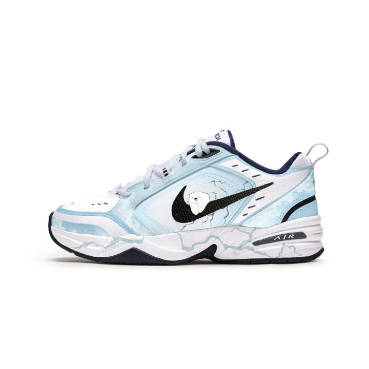 Nike Nike Air Monarch 4 Abrasion Resistant Abrasion Resistant Low top Chunky Sneakers Unisex Blue White