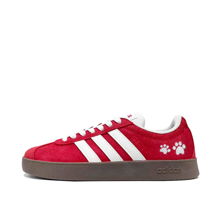 Adidas Adidas VL COURT 2.0 Red Meowth Coverage Abrasion Resistant Low top German Army Trainers Unisex Red White