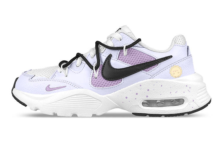 Nike Nike Air Max Fusion Mesh Slip Resistant Slip Resistant Low top Casual Running Shoes Women's White Purple