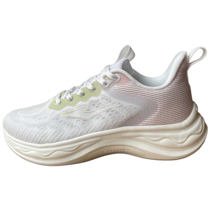 Erke Comfortable And Breathable Fabric Low top Running Shoes Women's White Pink
