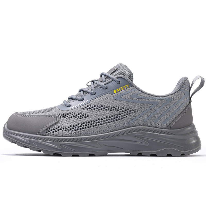 GUYISA Textile, Mesh Impact Resistant, Slip Resistant, Abrasion Resistant Low top Outdoor Shoes Men's Gray