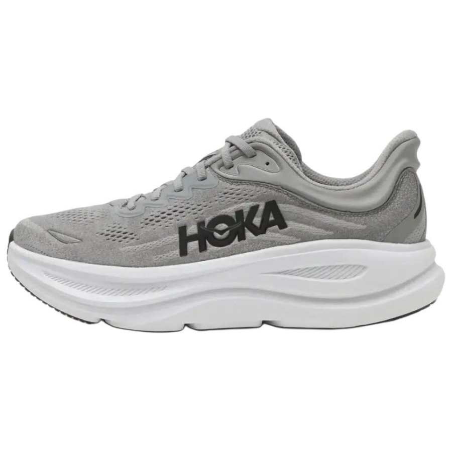 HOKA ONE ONE Bondi 9 Breathable Low top Long Distance Running Shoes Men's Gray