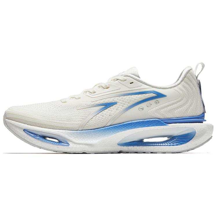Anta Wormhole Abrasion Resistant Low top Running Shoes Men's White Blue