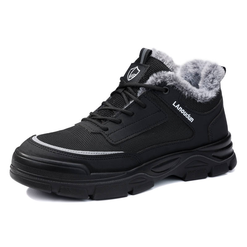 LANOUDUN Impact Resistant Thermal Low top Outdoor Shoes Men's Black