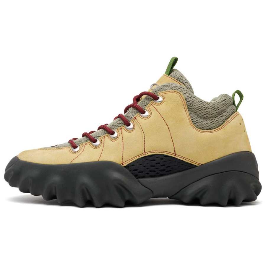 Oakley Brian Dead Oakley Factory Team Anti Slip Wear Resistant Mid Top Outdoor Shoes Unisex Yellow Black