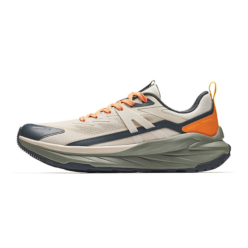 Anta Running Collection Non slip Wear resistant Shock Absorption Low Top Casual Running Shoes Men's Beige Blue Green