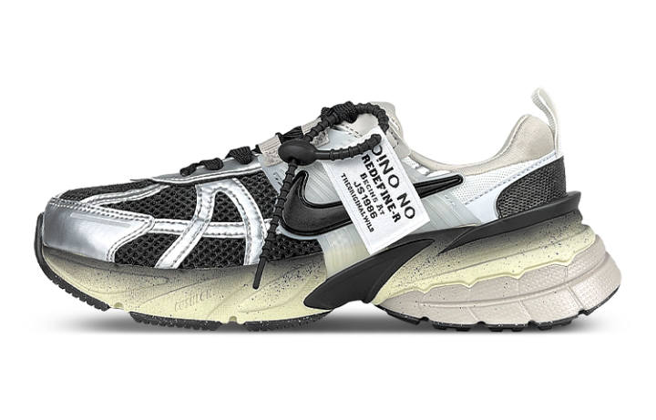Nike Nike V2K Run Mesh Breathable Low top Running Shoes Women's Silver Black