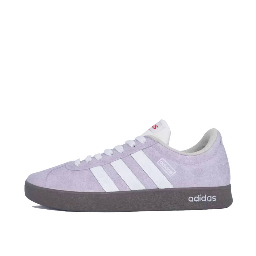 Adidas Adidas VL COURT 2.0 Purple Rose Coverage Abrasion Resistant Low top Skateboard Shoes Unisex Purple White