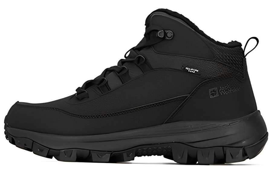 Jack Wolfskin Leather Slip Resistant Abrasion Resistant Slip Resistant Abrasion Resistant Mid top Outdoor Shoes Men's