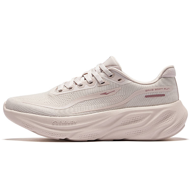 Erke Cloud Steps Low top Long Distance Running Shoes Women's Painted Gray