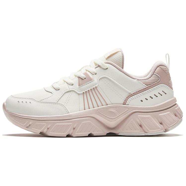 Anta Cushioning Slip Resistant Low top Running Shoes Women's White Gray