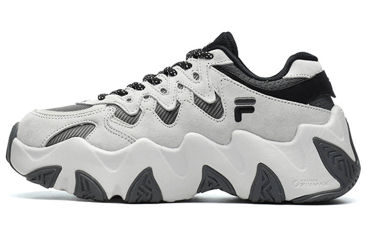 FILA FUSION Textile, Synthetic Leather Low top Chunky Sneakers Women's Black Gray