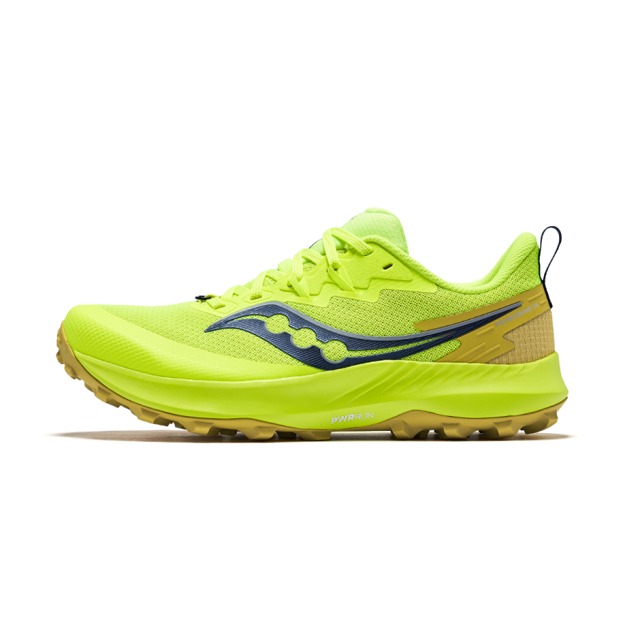 Saucony PEREGRINE 14 Slip Resistant Abrasion Resistant Low top Casual Running Shoes Women's Neon Green