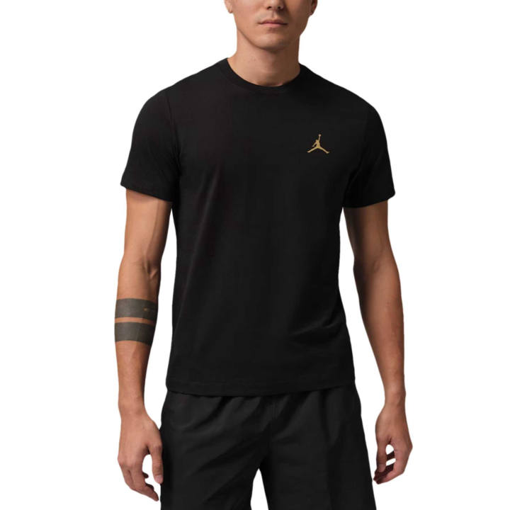 Jordan Jordan T Shirts Men's Black Crew Neck Moderate Straight Fit