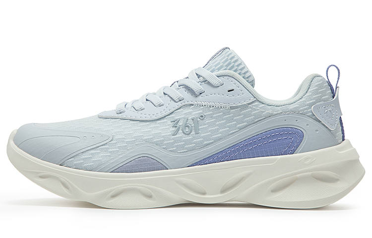 361° Feather Cushioning Slip Resistant Abrasion Resistant Low top Casual Running Shoes Women's White Blue