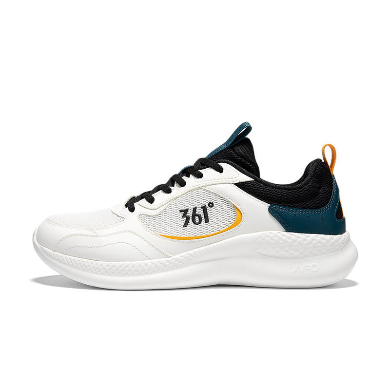 361° Cushioning Lightweight Slip Resistant Low top Running Shoes Men's White Blue