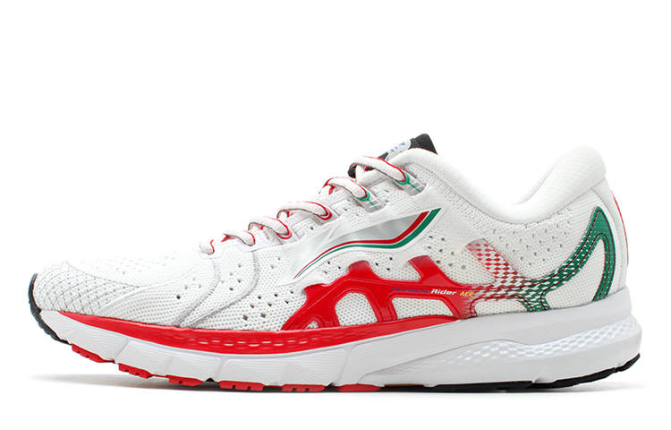 Li-Ning Li Ning Furious Rider 4.0 Mesh Slip Resistant Slip Resistant Low top Running Shoes Men's Red White