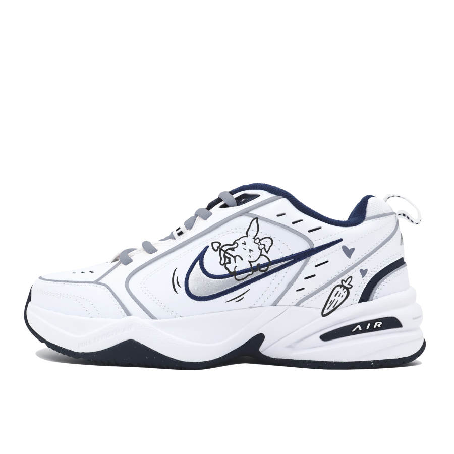 Nike Nike Air Monarch 4 Slip Resistant Abrasion Resistant Low top Chunky Sneakers Unisex White Black
