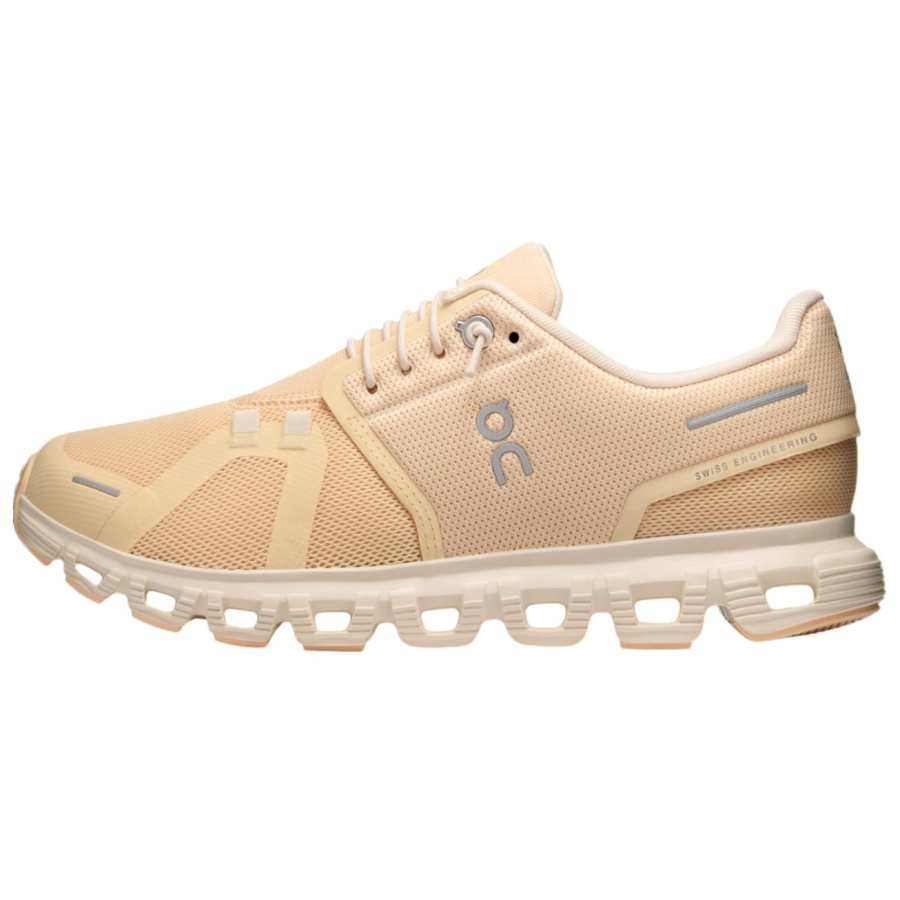 On Cloud 6 Comfortable Slip Resistant Abrasion Resistant Low top Casual Running Shoes Women's Beige