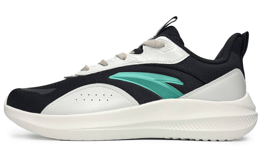 Anta Slip Resistant Lightweight Non slip Lightweight Low top Casual Running Shoes Men's Black White Green