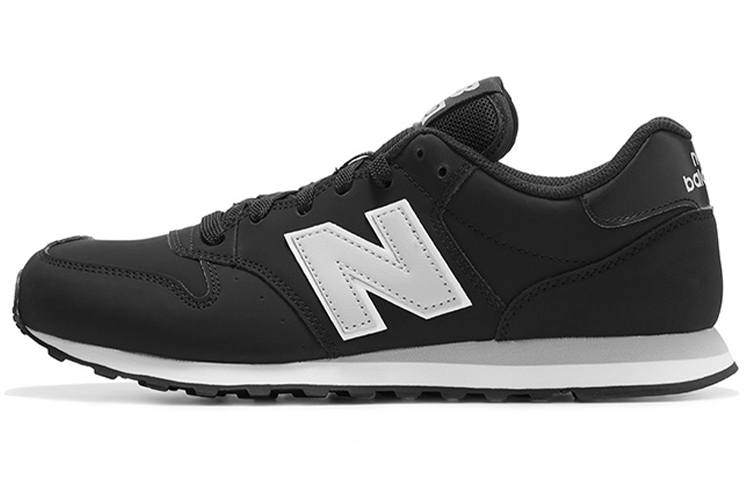 New Balance New Balance NB 500 Artificial Leather Athleisure Low top Running Shoes Men's Black