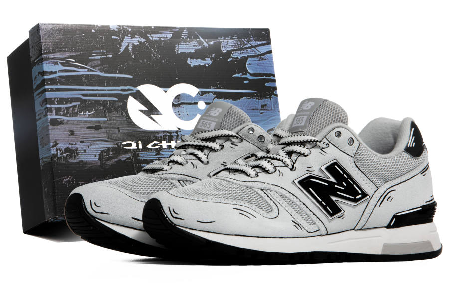 New Balance New Balance NB 565 Cushioning Breathable Mid top Running Shoes Unisex Gray Black