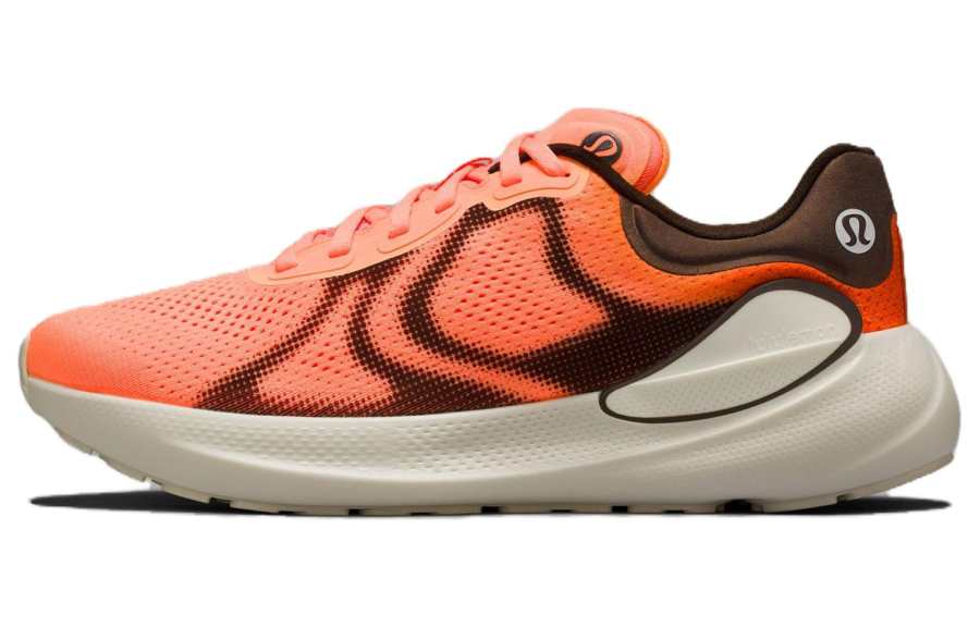Lululemon Beyondfeel Mesh Cushioning Breathable Lightweight Low top Casual Running Shoes Men's Orange
