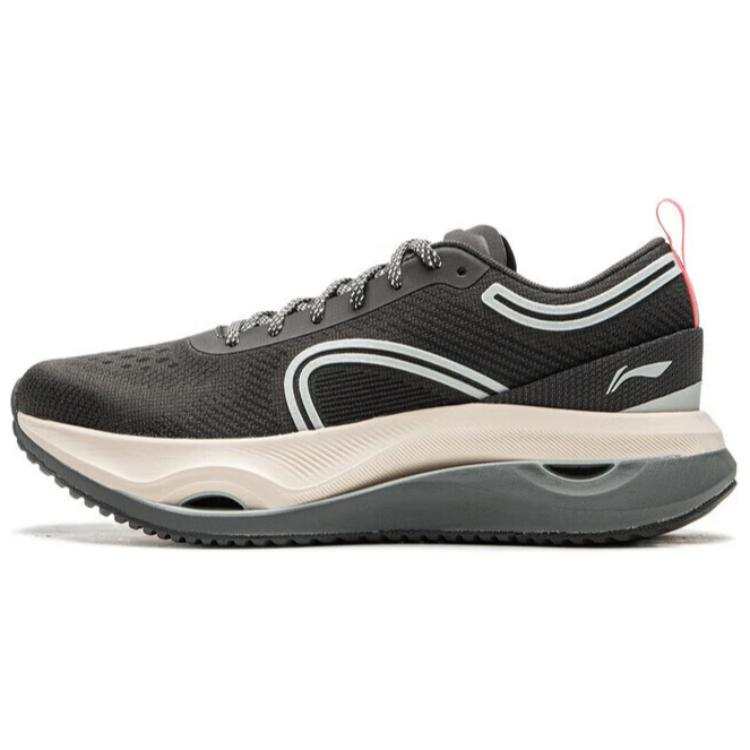 Li-Ning Li Ning Fabric Slip Resistant Abrasion Resistant Low top Running Shoes Women's Black