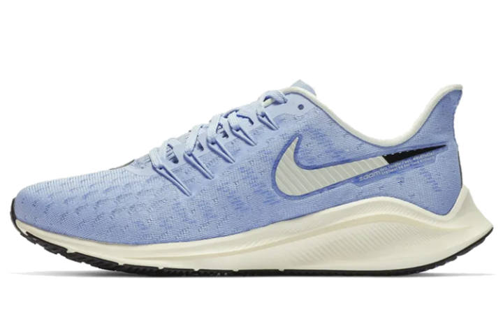 Nike Nike Air Zoom Vomero 14 Mesh Slip Resistant Lightweight Non slip Lightweight Low top Running Shoes Women's Light Blue